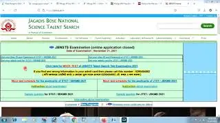 JBNSTS 2021 ADMIT DOWNLOAD | JBNSTS 2021|