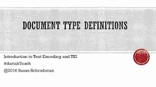 Document Type Definitions