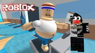 GIANT FAT GUY IN A GYM? Roblox Escape The Gym Obby