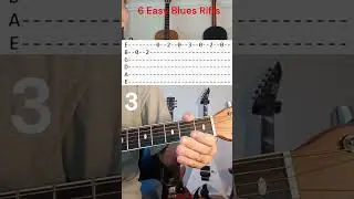 6 Easy Blues Riffs Guitar Lesson - With Tabs