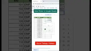 Google Sheets: How to Insert Date Picker in Telugu