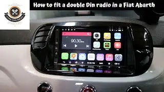 How to install a double din radio in a fiat Abarth