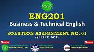 ENG201 Assignment No. 1 Solution Spring 2021 | ENG201 Assignment 1 Solution 2021