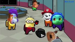 (Minionek and Mini Crew Baby Cats vs POP IT) Among Us distraction dance animation