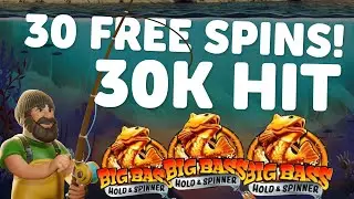 BIG BAS BONANZA Hold & Spinner Slot BONUS ROUND HUGE 30k WIN!