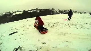 Slowmotion test Go Pro Hero 3 black edition.Sleding
