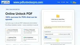 How to Unlock a Password-Protected PDF Online | PUPRO PDF Unlock Tool
