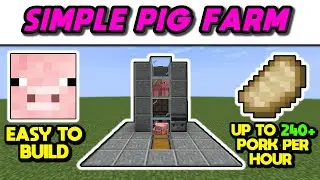 EASIEST 1.20 AUTOMATIC PIG FARM TUTORIAL in Minecraft (Java & Bedrock)