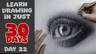 Realistic Eye Drawing for Beginners | Learn Drawing in Just 30 Days - Day 21 #sketchbookbyabhishek