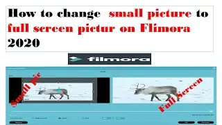 How to change small picture to full screen picture on flimora  2020