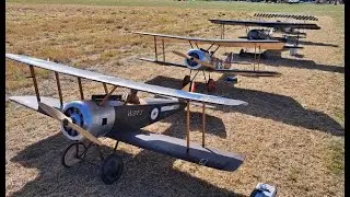 DAWN PATROL - 1/3 SCALE RC WW1 SCOUT / FIGHTERS DISPLAY AT THE STOW MARIES WW1  AERODROME - 2024