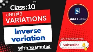 Basic Concepts of Inverse variations