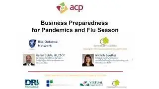 An ACP Webinar – Business Preparedness for Pandemics and Flu Season