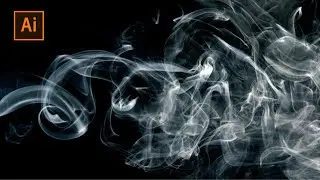 Smoky Brush and Text in Illustrator