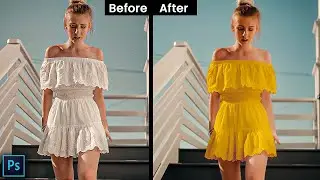 Change White Dress Color into Any Color - Photoshop Tutorial 2023