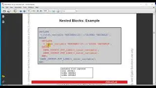 Oracle Database 12c/19c: PL/SQL - 08. Writing nested blocks