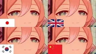 Yanfei Sneezing In 4 different Languages