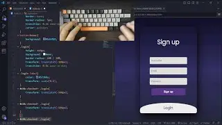ASMR Programming - Modern Signup Page Ui Design with HTML and CSS - No Talking