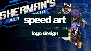 Sherman's Auto Repair Logo Process Speed Art