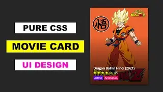 How To Create Card Design Using HTML and CSS | Movie Card Design | Html Css UI Movie Card Design