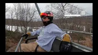Snowboarding Camelback Mountain Late Spring (2020) just before COVID (Short)