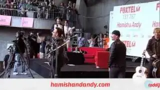 U2 Surprise Hamish & Andy and Perform Desire Live