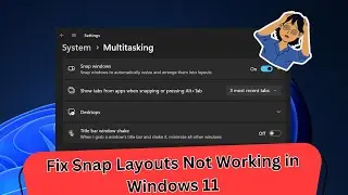 How to Fix Snap Layouts Not Working in Windows 11