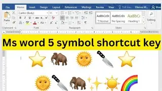 Ms Word 5 Symbol Shortcut Keys | Ms Word के पाँच Important Shortcut Keys