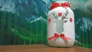 Как сделать оригинальный подсвечник из обычной банки DIY