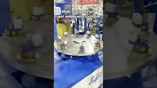 Multi-station Rotary spot welder with turntable！