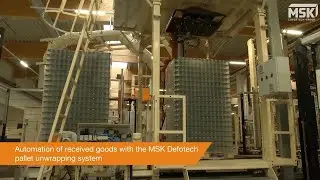 Do you have to unpack film-wrapped pallets manually? Use the MSK Defotech unwrapping machine!