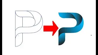 Amazing P shape Easy Monogram Logo design creating tricks #JA21Edufact