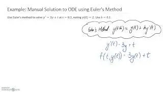 Example: Manual Solution to ODE using Euler's Method