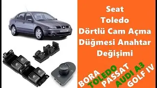 Seat Toledo Dörtlü Cam Açma Düğmesi Anahtarı Değişimi #seat #volskwagen #scoda