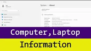 How to get our Laptop Computer  System Information