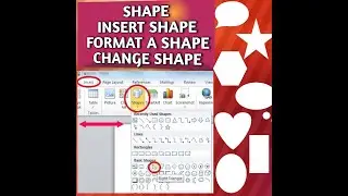 Shape in MS Word || Change shape || Format shape