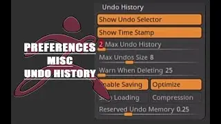 【ZBrush 2022】【memo】preference：smisc｜undo history
