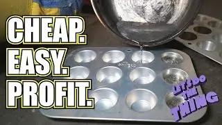 Make Money Smelting Ingots - Pewter - Simple DIY Melting and Casting Metal at Home
