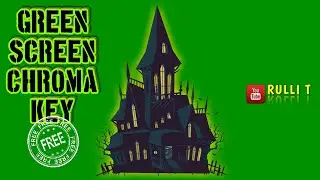 Green Screen HD - CREEPY HOUSE animation 🔊 sound