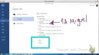 Saving a document in Word as a PDF and as a DOCX file.