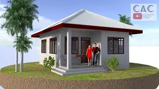 Simple Farmhouse | Tropical House | 6.5x8.5m | Two Bedroom