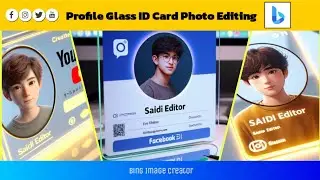 Instagram Trending Profile Glass ID Card Photo Editing | Bing Ai Image Prompts |Bing Image Creator |