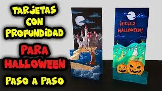 Cómo hacer una tarjeta con profundidad para HALLOWEEN 🎃🦇🌙