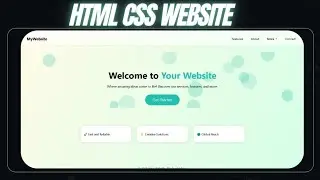 Create Homepage and Navigation Bar using HTML & CSS | Responsive Website Tutorial