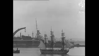 A 1930s quarter scale replica of HMS Victory in Portsmouth harbour.