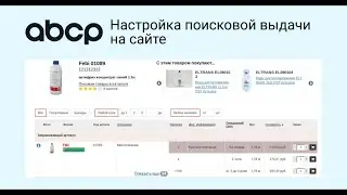 Настройка поисковой выдачи на сайте платформы ABCP