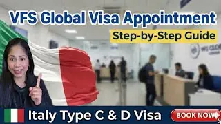 How to Book a VFS Global Visa Appointment for Italy | Step-by-Step Guide (Type C & D Visa)