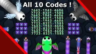 Slither.io - Enter ALL 10 CODES & got 100k SCORE A.I Slitherio New Old code