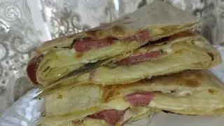 ЛЕНИВЫЙ,НО ОЧЕНЬ ВКУСНЫЙ ЗАВТРАК! ИЗ ЛЕПЁШКИ ИЛИ ЛАВАША! ПОДПИШИСЬ НА КАНАЛ!