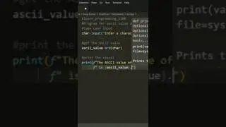 Python Program to print ASCII Value of a character. |
